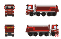 01-5532 Масштабная модель Самосвальный прицеп DAF XF DL MY25 TIPPER TRUCK 10X4 в масштабе 1 50