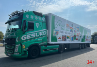 88419 Масштабная модель Рефрижераторный прицеп Gesuko Russel Truckshow Volvo FH04 в масштабе 1 50