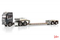 02-3357 Масштабная модель Низкорамный трал VOLVO FH4 GLOBETROTTER 6X4 в масштабе 1 50