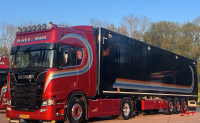 89222 Масштабная модель Тентованный прицеп Patrick van der Mark Scania NGR в масштабе 1 50