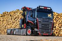 01-5274 Масштабный модель Манипулятор SCANIA R FLAT ROOF SLEEPER CAB RIGED FLATBED TRUCK 6X2 в масштабе 1 50