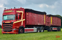 01-5492 Масштабная модель Самосвальный прицеп SCANIA R HIGHLINE CR20H 6X2 в масштабе 1 50