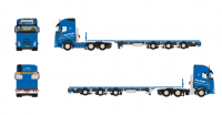 01-5081 Масштабная модель Низкорамный прицеп VOLVO FH AERO GLOBETROTTER XL 6X2 в масштабе 1 50
