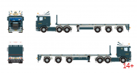 01-5452 Масштабная модель Грузовик с платформой SCANIA R FLAT ROOF SLEEPER CAB 6X2 в масштабе 1 50