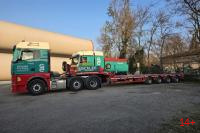 01-5522 Масштабная модель Низкорамный трал MAN TGX GM 6X2 в масштабе 1 50