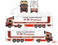 86836 Масштабная модель Рефрижераторный прицеп Verploegen H.M. Iveco TurboStar  в масштабе 1 50