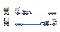 01-5399 Масштабная модель Низкорамный трал VOLVO FH AERO GLOBETROTTER 6X4 в масштабе 1 50 