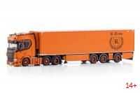 02-3509 Масштабная модель Фургонный прицеп SCANIA R HIGHLINE CR20H 6X2 в масштабе 1 50