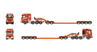 01-5430 Масштабная модель Низкорамный трал MERCEDES-BENZ AROCS MP4 2.300MM STREAM SPACE 8X6 в масштабе 1 50