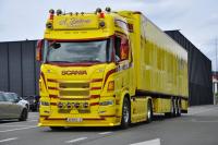 01-5258 Масштабная модель Рефрижераторный прицеп SCANIA R HIGHLINE CR20H 4X2 в масштабе 1 50