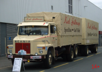 86122 Масштабная модель Тентованный прицеп Grillmayer Scania 140 Torpedo в масштабе 1 50