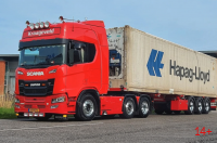 01-5531 Масштабная модель Контейнеровоз SCANIA R HIGHLINE CR20H 6X2  в масштабе 1 50