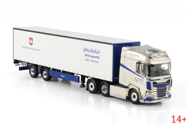 02-3601 Масштабная модель Тентованный прицеп DAF XG 6X2 в масштабе 1 50