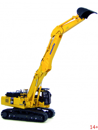 8004 Масштабная модель экскаватор с удлиненной стрелой Komatsu PC450LC  в масштабе 1:50