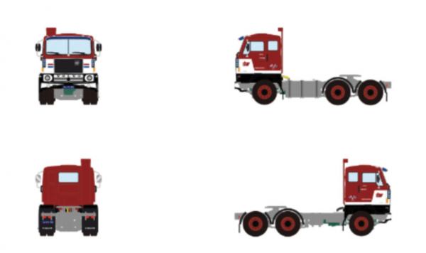 01-5417 Масштабная модель Седельный тягач VOLVO F88 6X2 в масштабе 1 50