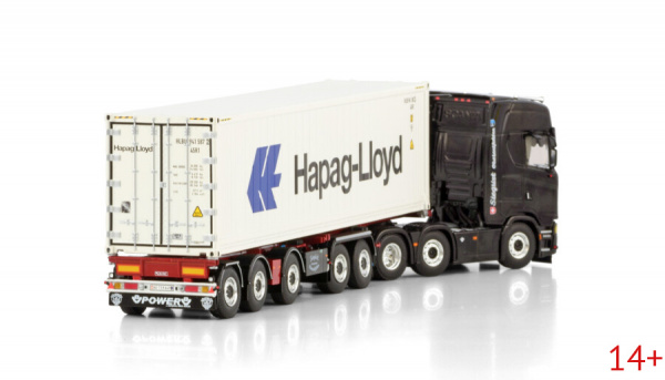 02-3359 Масштабная модель Контейнеровоз SCANIA S HIGHLINE CS20H 6X2 в масштабе 1 50