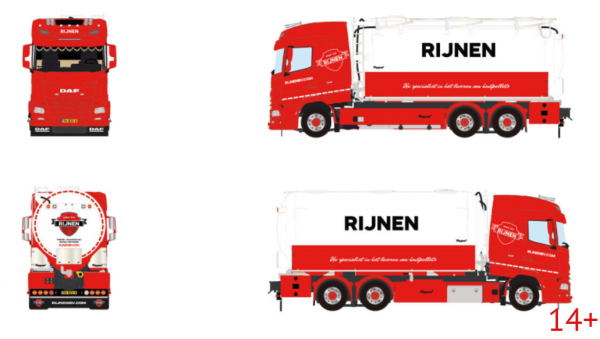 01-5362 Масштабная модель Цистерна DAF XG RIGED TRUCK WITH RESIN BODY 6X2 в масштабе 1 50 