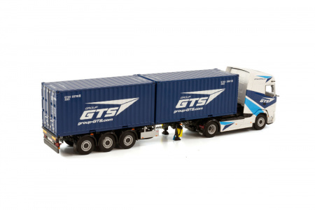 01-3922 Масштабная модель DAF XG 4X2 - 3 ОСНЫЙ + 2 КОНТЕЙНЕРНЫХ ПРИЦЕПА 20-ФУТОВЫХ в масштабе 1:50