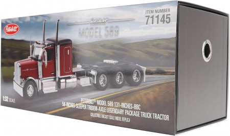 71145 Масштабная модель трехосный седельный тягач  Peterbilt 589 Tridem Axle Legendary Package Truck Tractor with 58in Sleeper в масштабе 1:50