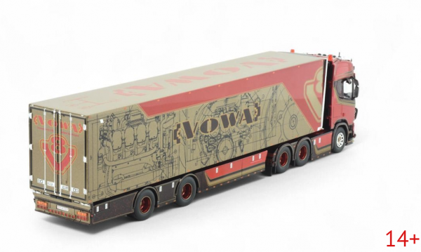 85102 Масштабная модель Рефрижераторный прицеп Vowa Scania Next Gen R-Serie в масштабе 1 50