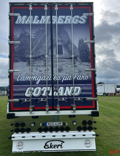 87628 Масштабная модель Рефрижераторный прицеп Malmbergs Scania Next Gen R-Serie в масштабе 1 50