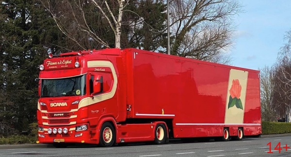 89342 Масштабная модель Рефрижераторный прицеп Fleurs van den Eijkel Scania Next Gen R530 в масштабе 1 50