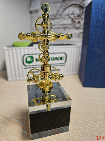 40150 Масштабная модель Манифольд газовый скважины (фонтанная арматура) сувенирная продукция в миниатюре