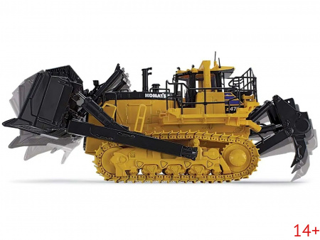 50-3482 Масштабная модель KOMATSU D475A-8 бульдозер с рыхлителем в масштабе 1:50