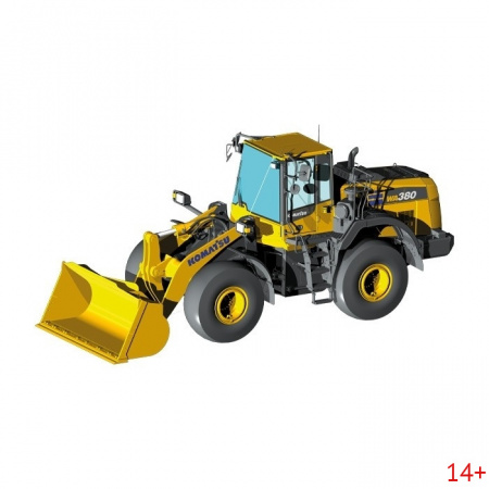 1005 Масштабная модель Komatsu WA380-8 колесный погрузчик в масштабе 1:50