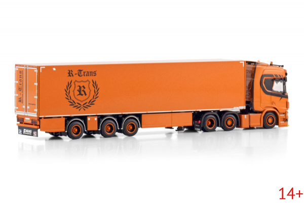 02-3509 Масштабная модель Фургонный прицеп SCANIA R HIGHLINE CR20H 6X2 в масштабе 1 50
