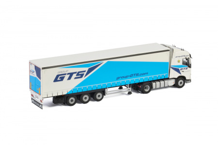 01-3327 Масштабная модель VOLVO FH4 GLOBETROTTER 4X2 БОРТОВОЙ ПРИЦЕП - 3 ОСИ Group GTS 1:50