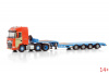 01-4407 Масштабная модель Низкорамный трал DAF XG 6X2 С ДВОЙНЫМ УПРАВЛЕНИЕМ - 4 ОСИ в масштабе 1:50