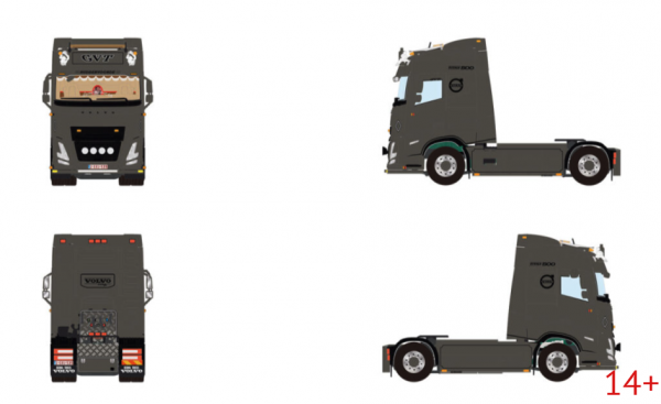 01-5364 Масштабная модель Седельный тягач VOLVO FH AERO GLOBETROTTER 4X2 в масштабе 1 50