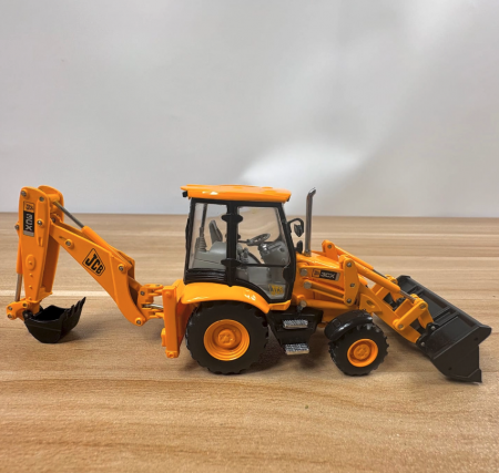 13135 Масштабная модель экскаватора погрузчика JCB 3CX в масштабе 1/50