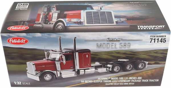 71045 Масштабная модель трехосный седельный тягач  Peterbilt 589 Tridem Axle Legendary Package Truck Tractor with 58in Sleeper в масштабе 1:50
