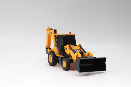 23005 Масштабная модель Радиоуправляемый экскаватор-погрузчик Cat 420F2 IT в масштабе 1 35
