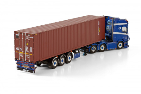 01-3891  Масштабная модель SCANIA R HIGHLINE 6X2 Контейнерный прицеп в масштабе 1 50