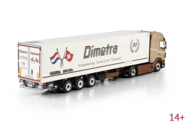 01-5279 Масштабная модель Рефрижераторный прицеп DAF XG+ MY25 4X2  в масштабе 1 50