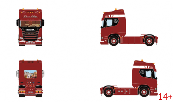 01-5556 Масштабная модель Седельный тягач SCANIA R HIGHLINE CR20H 4X2 в масштабе 1 50