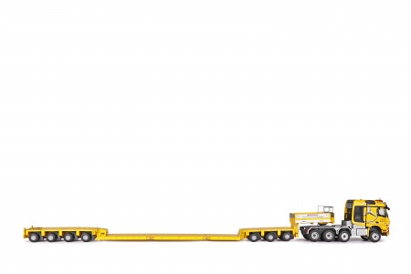 78189/0 Масштабная модель низкорамный тралл MERCEDES-BENZ Arocs SLT Arocs 8x6 с прицепом Goldhofer THP/SL-повышенной грузоподъемности  в масштабе  1:50