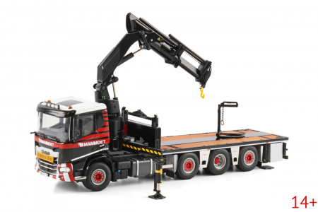 410335 Масштабная модель Манипулятор DAF XD DL with Side Window RIGED FLATBED TRUCK 8X2 в масштабе 1 50