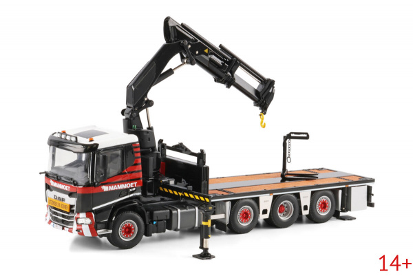 410335 Масштабная модель Манипулятор DAF XD DL with Side Window RIGED FLATBED TRUCK 8X2 в масштабе 1 50