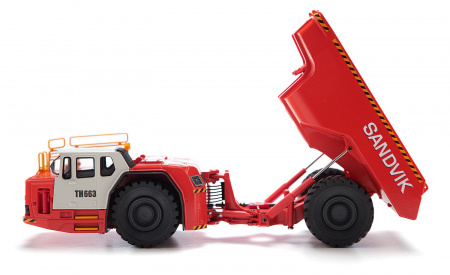2767-0 Масштабная модель подземный самосвал SANDVIK TH 663 в масштабе 1:50