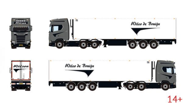 01-5526 Масштабная модель Рефрижераторный прицеп SCANIA S HIGHLINE CS20H 6X2 в масштабе 1 50