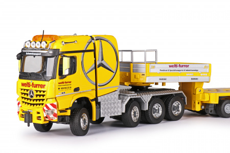 78189/0 Масштабная модель низкорамный тралл MERCEDES-BENZ Arocs SLT Arocs 8x6 с прицепом Goldhofer THP/SL-повышенной грузоподъемности  в масштабе  1:50