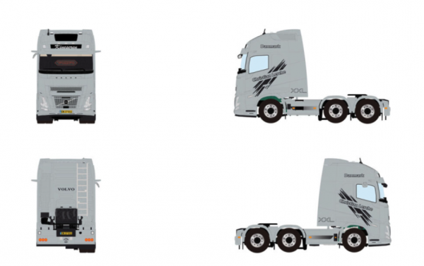 01-5353 Масштабная модель Седельный тягач VOLVO FH AERO GLOBETROTTER XXL 6X2 в масштабе 1 50