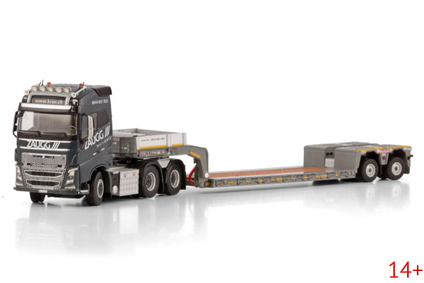 02-3357 Масштабная модель Низкорамный трал VOLVO FH4 GLOBETROTTER 6X4 в масштабе 1 50