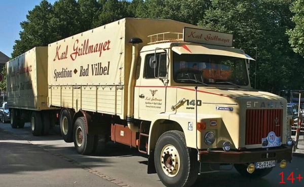 86122 Масштабная модель Тентованный прицеп Grillmayer Scania 140 Torpedo в масштабе 1 50
