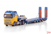 01-3470 Масштабная модель Низкорамный трал BKV; VOLVO FH4 GLOBETROTTER 6X4 MANOOVR, 5 ОСЕЙ в масштабе 1:50