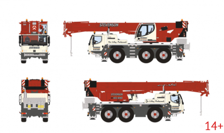 51-2198 Масштабная модель Автокран LIEBHERR LTF 1060-4.1 в масштабе 1 50